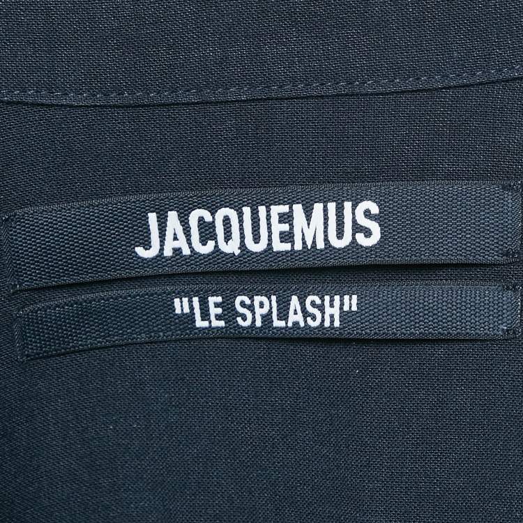 Pre Owned Jacquemus Navy Blue Hemp Blend Le Haut Bebi Crop Top S