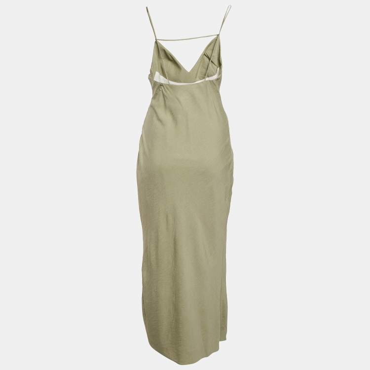 Pre Owned Jacquemus Green Viscose Sleeveless Lánnee 97 Maxi Dress L