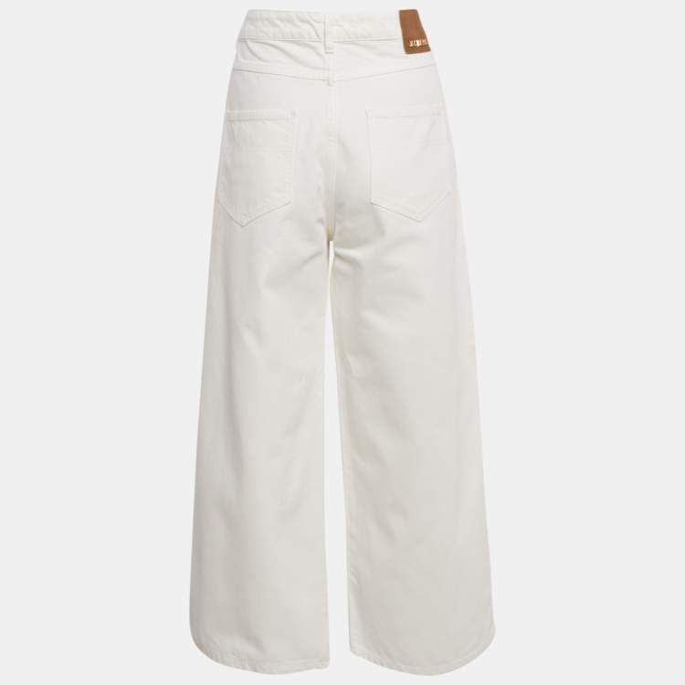 Pre Owned Jacquemus White Denim Le Coup de Soleil Wide Leg Jeans M/Waist 32"