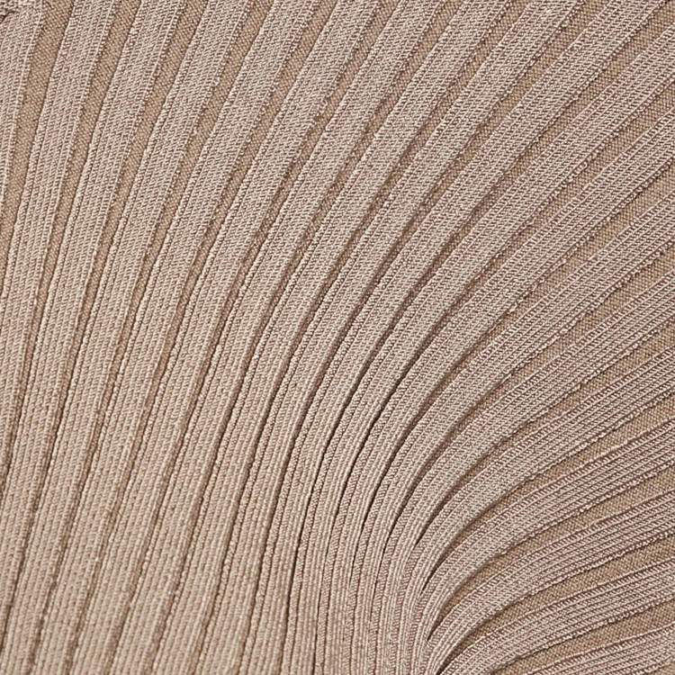 Pre Owned Jacquemus Dark Beige Rib Knit La Maille Pralù Le Raphia Cardigan L