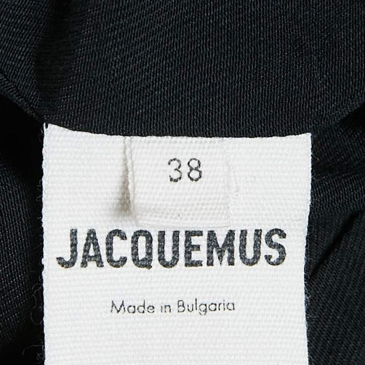 Pre Owned Jacquemus Black Wool La robe Limao Mini Dress M
