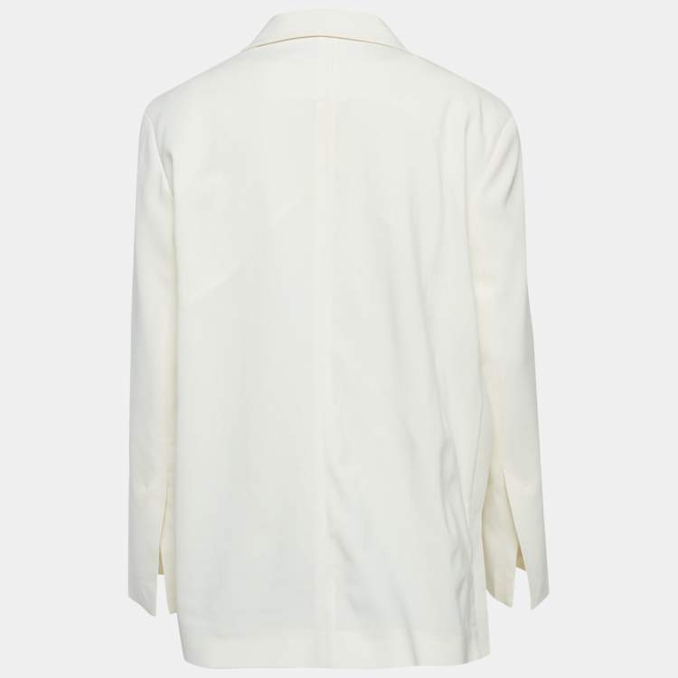 Pre Owned Jacquemus Off-White Wool Knot Detail Baccala Le Papier Blazer L