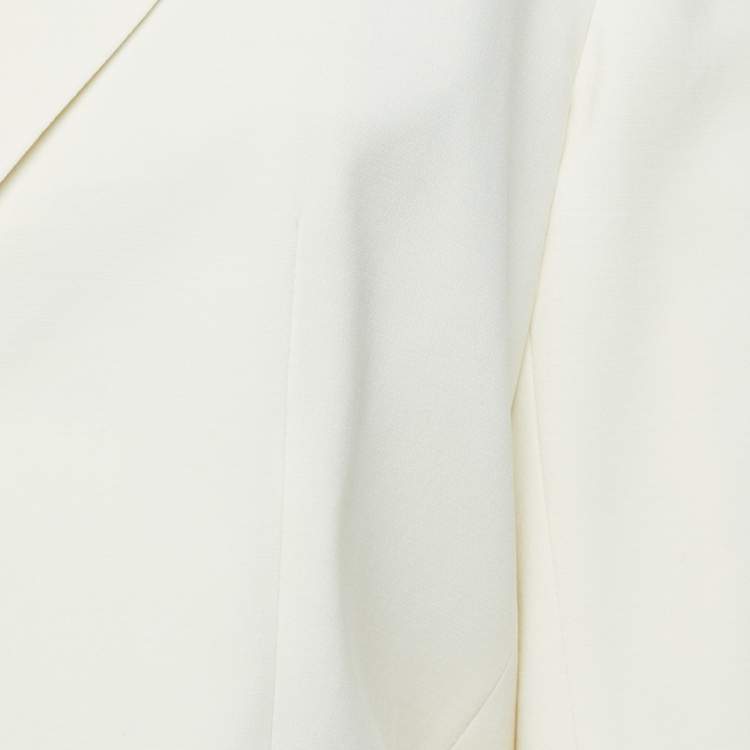 Pre Owned Jacquemus Off-White Wool Knot Detail Baccala Le Papier Blazer L