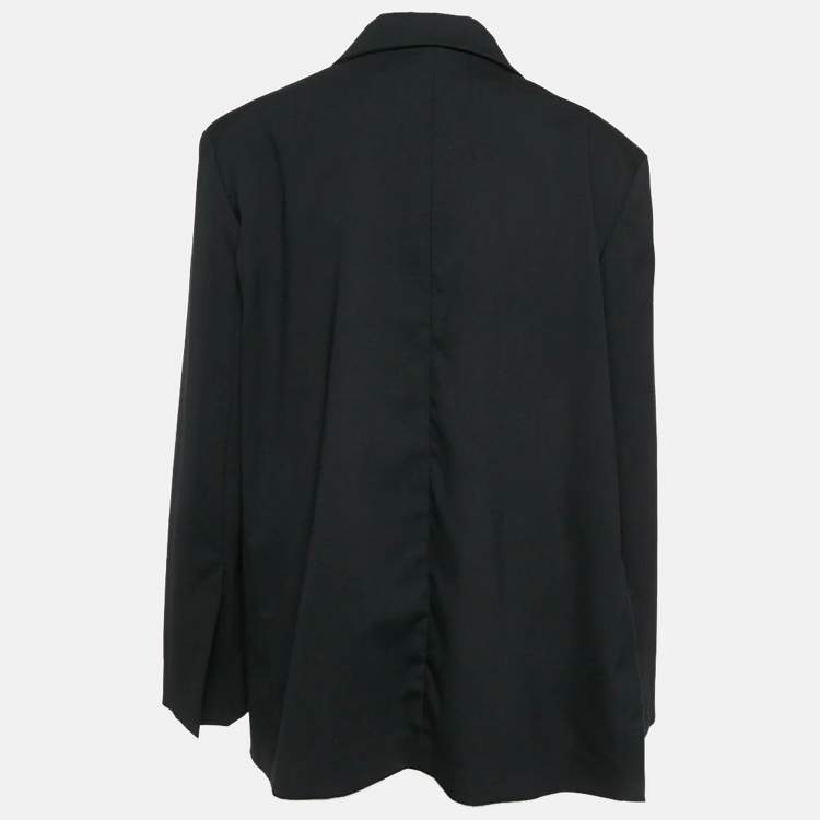 Pre Owned Jacquemus Black Wool Knot Detail Baccala Le Papier Blazer L