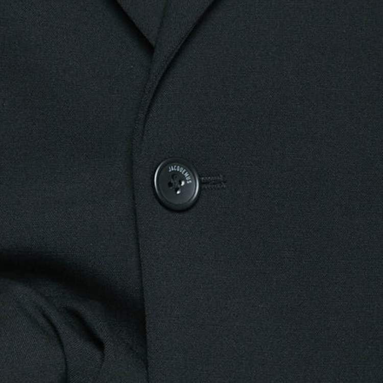 Pre Owned Jacquemus Black Wool Knot Detail Baccala Le Papier Blazer L
