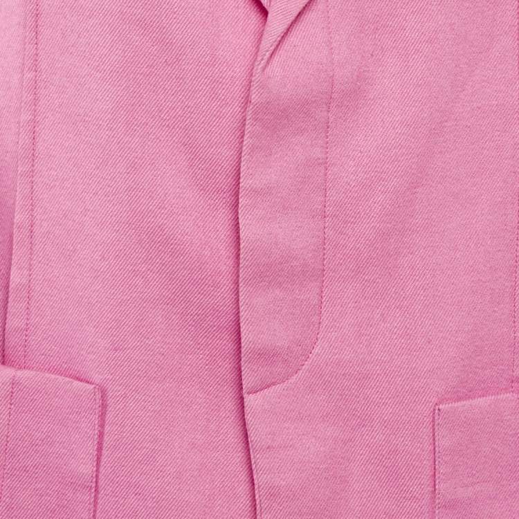Pre Owned Jacquemus Pink Linen Blend La Veste D'Homme Blazer XS
