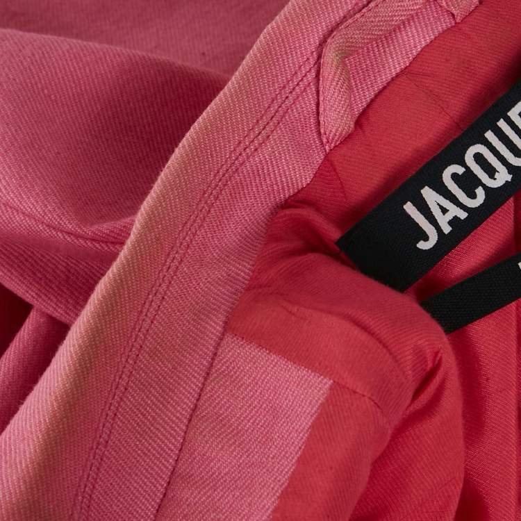 Pre Owned Jacquemus Pink Linen Blend La Veste D'Homme Blazer XS