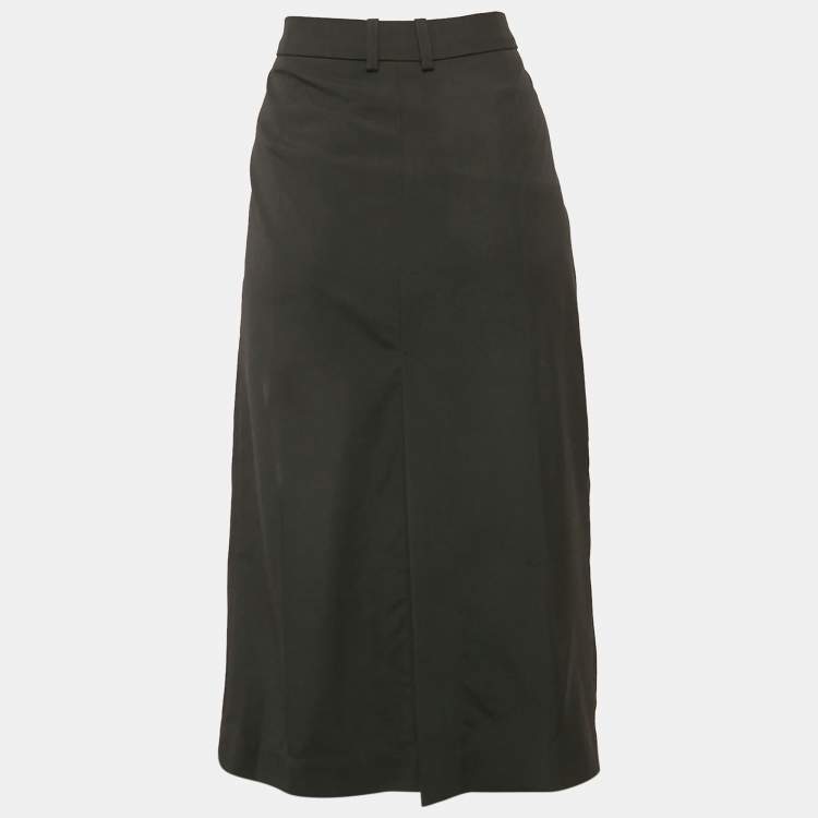 Pre Owned Jacquemus Black Virgin Wool La Jupe Vela Midi Skirt XXL