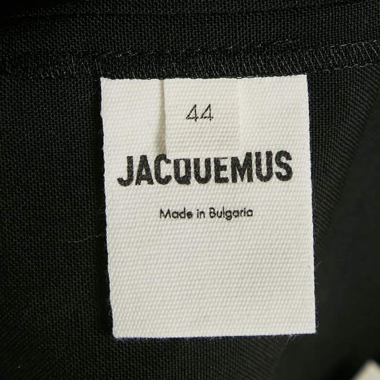 Pre Owned Jacquemus Black Virgin Wool La Jupe Vela Midi Skirt XXL