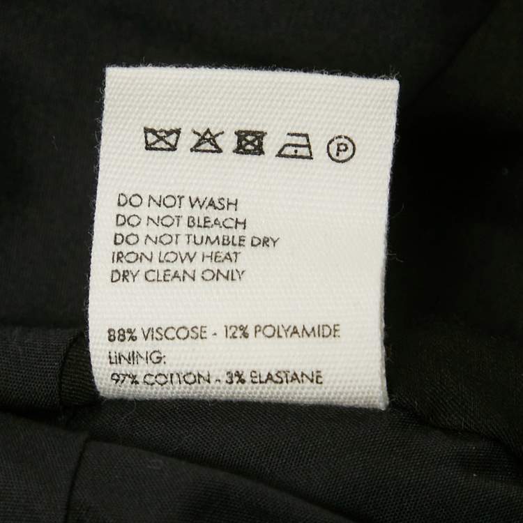 Pre Owned Jacquemus Black Crepe Asymmetric Le Splash Asymmetric Dress S