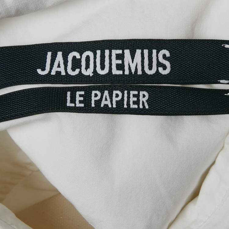 Pre Owned Jacquemus White Cotton and  Gauze La Chemise Cinta Shirt S