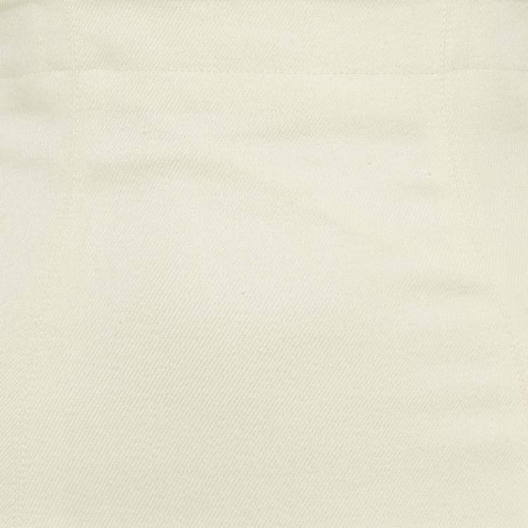 Pre Owned Jacquemus Cream Linen Blend Le Splash Mini Dress S