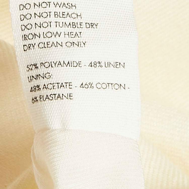 Pre Owned Jacquemus Cream Linen Blend Le Splash Mini Dress S