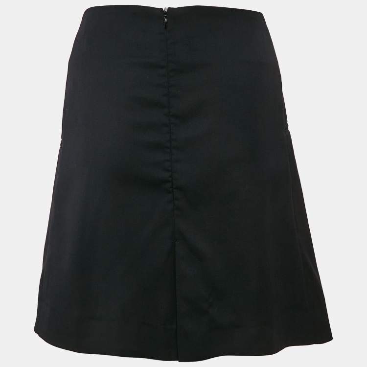 Pre Owned Jacquemus Navy Blue Gabardine Mini Skirt M