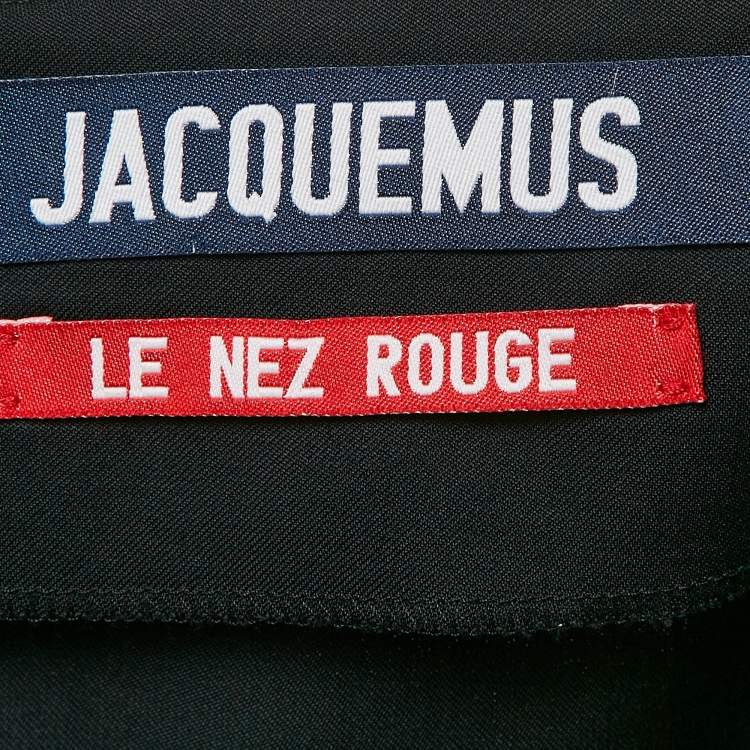 Pre Owned Jacquemus Navy Blue Gabardine Mini Skirt M
