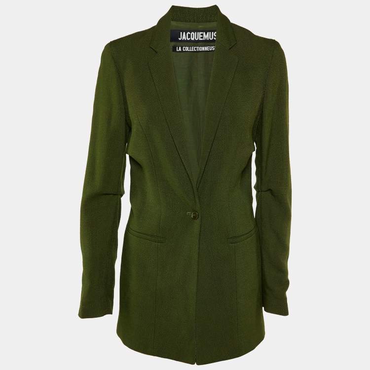 Pre Owned Jacquemus Dark Green Viscose La Collectionneuse Jacket S