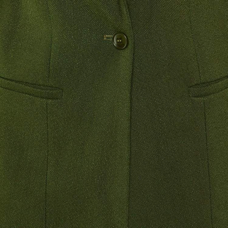 Pre Owned Jacquemus Dark Green Viscose La Collectionneuse Jacket S