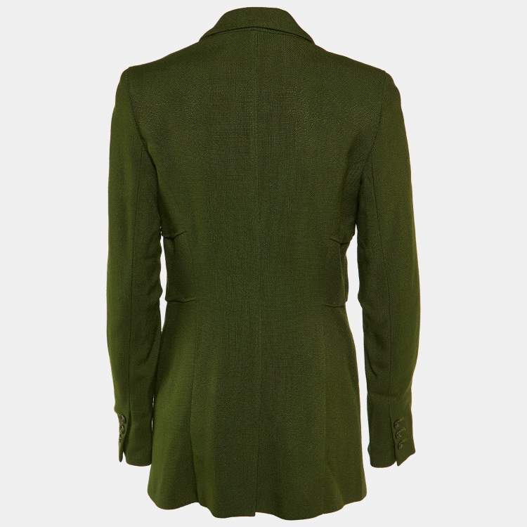 Pre Owned Jacquemus Dark Green Viscose La Collectionneuse Jacket S