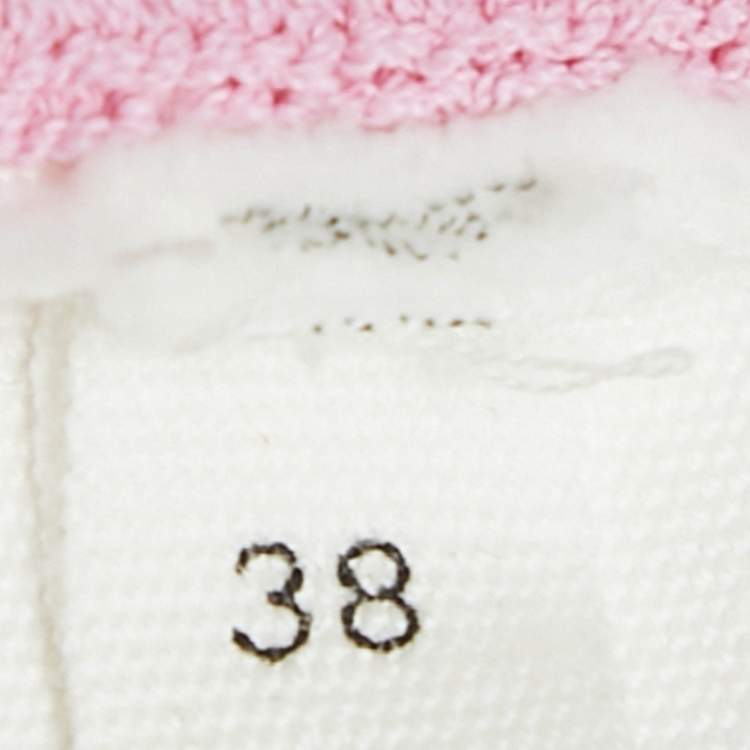 Pre Owned Jacquemus Pink Rib Knit Back Open Mini Dress M