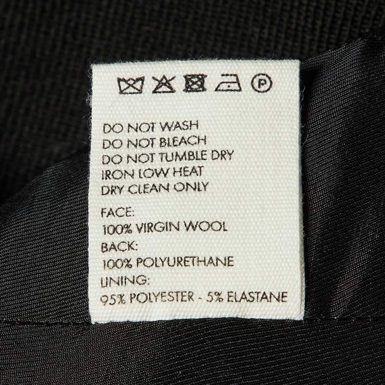 Pre Owned Jacquemus Black Wool Le Papier Zip Detail Blazer S