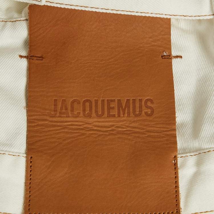 Pre Owned Jacquemus White Denim Button Front les Sculptures  Jacket XS