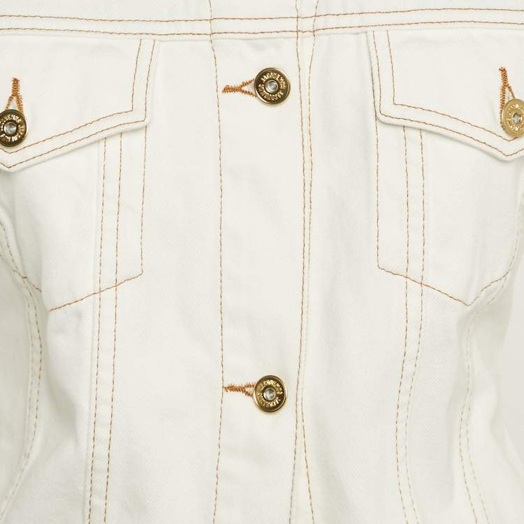 Pre Owned Jacquemus White Denim Button Front les Sculptures  Jacket XS