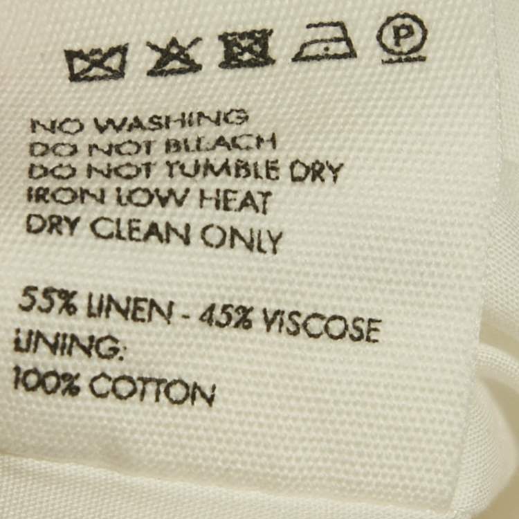 Pre Owned Jacquemus White Linen Blend La Robe Laurier Dress S
