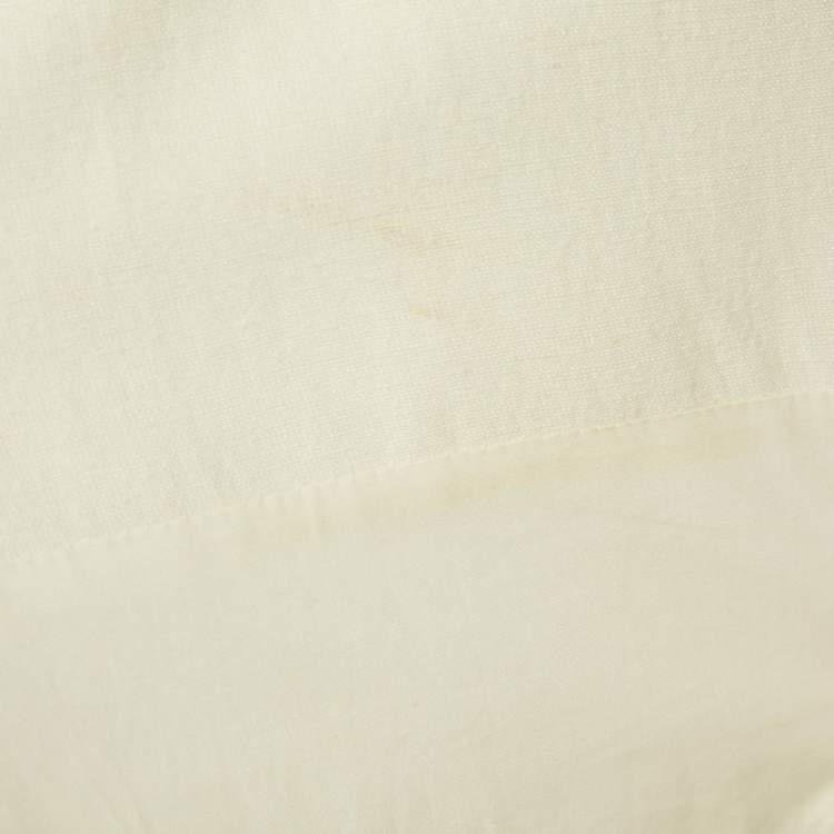 Pre Owned Jacquemus White Linen Blend La Robe Laurier Dress S