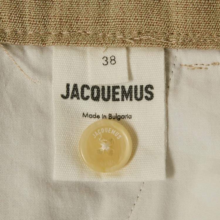 Pre Owned Jacquemus Beige Silk Blend High Rise Le Papier Trousers M