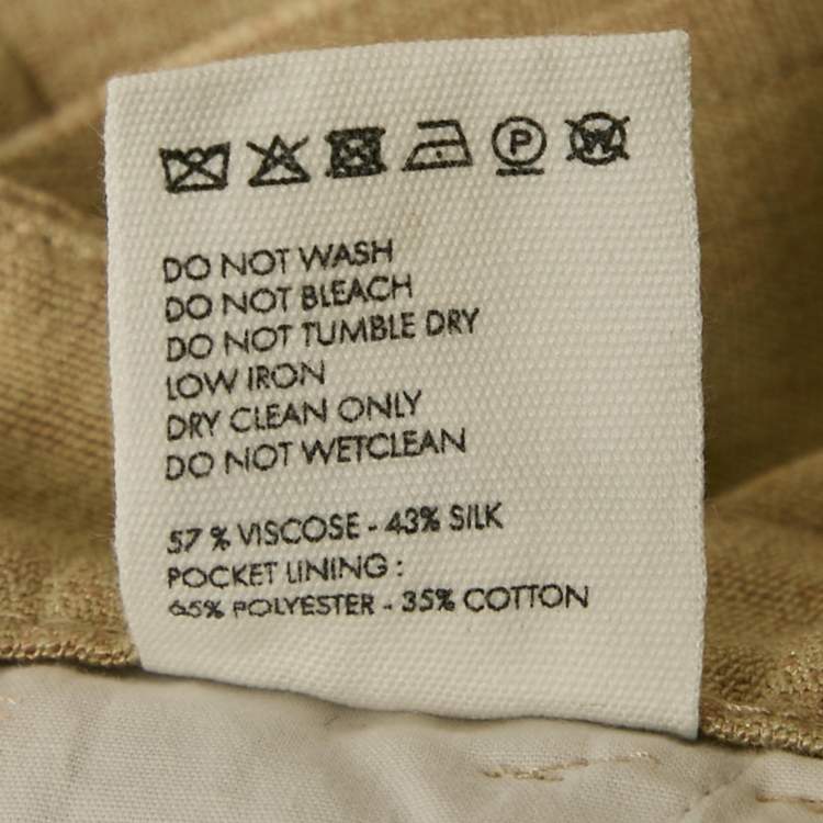 Pre Owned Jacquemus Beige Silk Blend High Rise Le Papier Trousers M