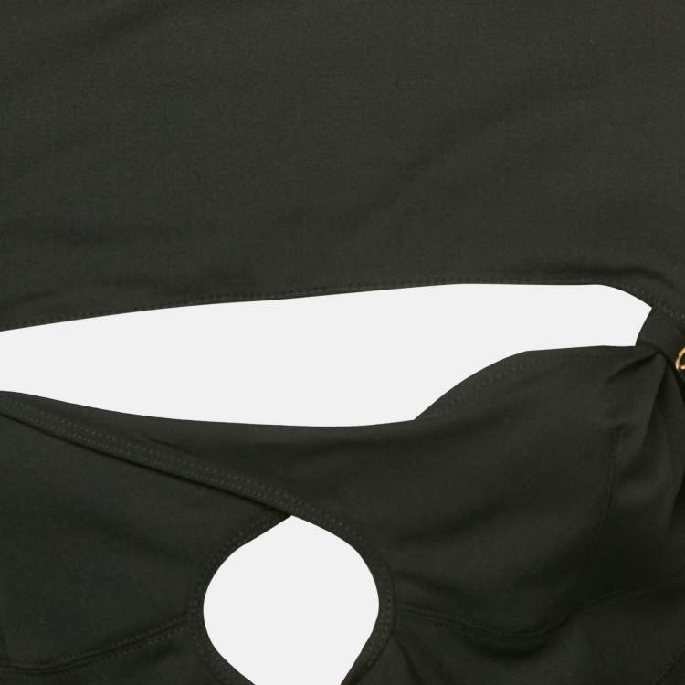 Pre Owned Jacquemus Black Crepe Palmi Twist-Front Top M