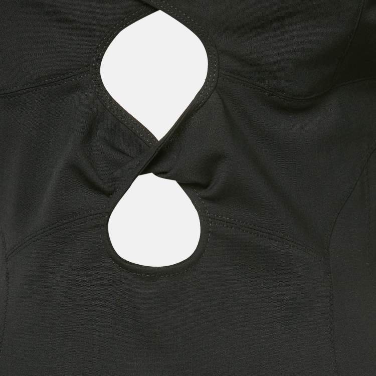 Pre Owned Jacquemus Black Crepe Palmi Twist-Front Top M