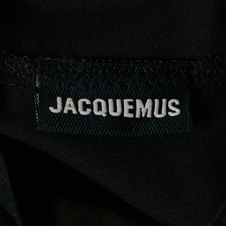 Pre Owned Jacquemus Black Crepe Palmi Twist-Front Top M