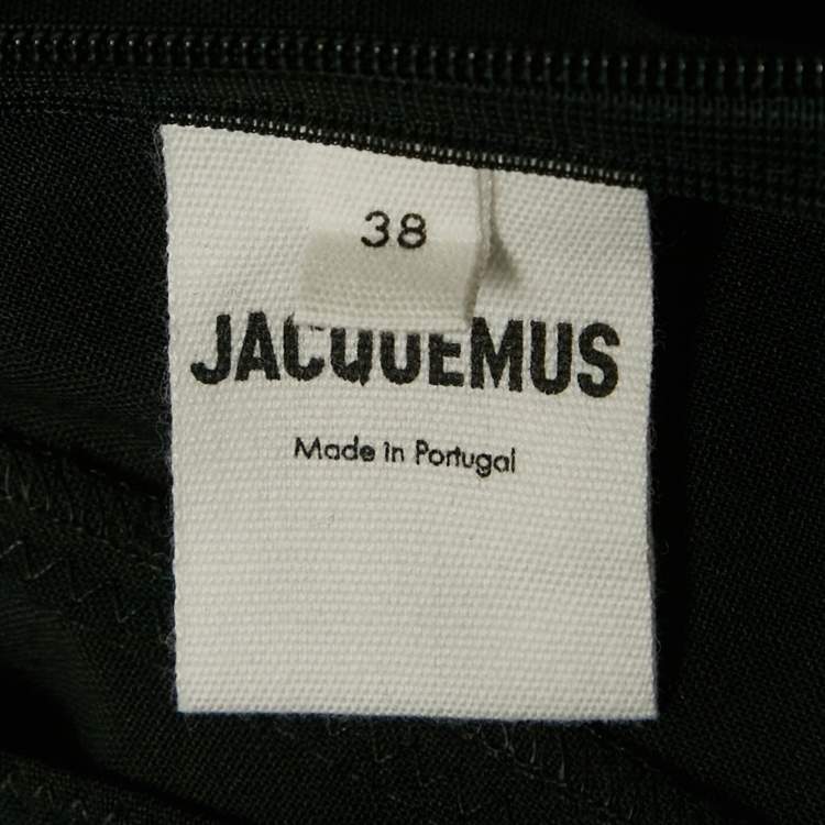 Pre Owned Jacquemus Black Crepe Palmi Twist-Front Top M