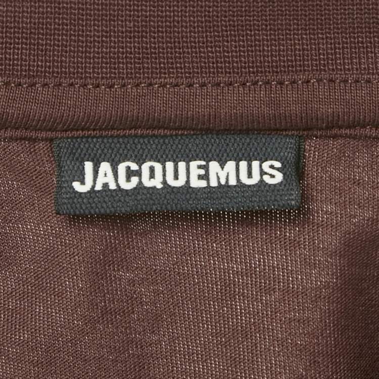 Pre Owned Jacquemus Brown Jersey Le Baci Crop Top M
