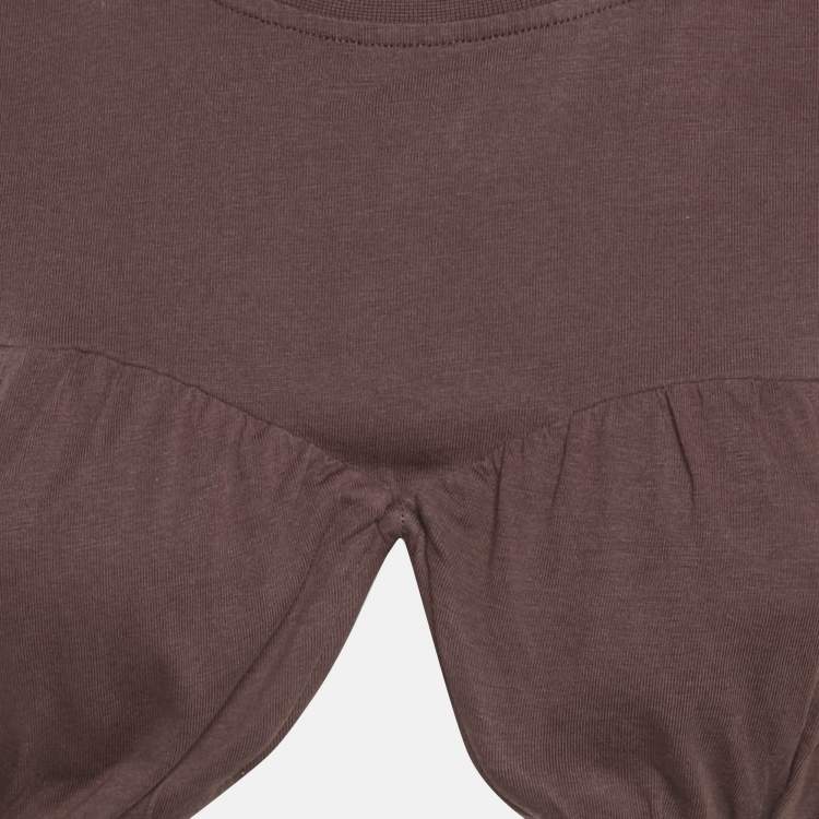 Pre Owned Jacquemus Brown Jersey Le Baci Crop Top M