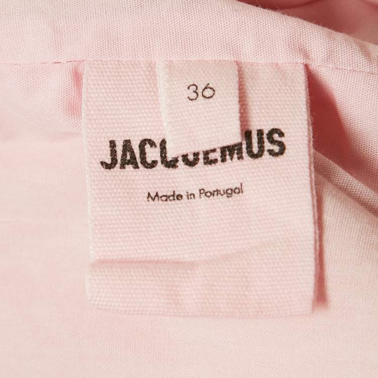 Pre Owned Jacquemus Beige Linen La'Amour Mini Dress S