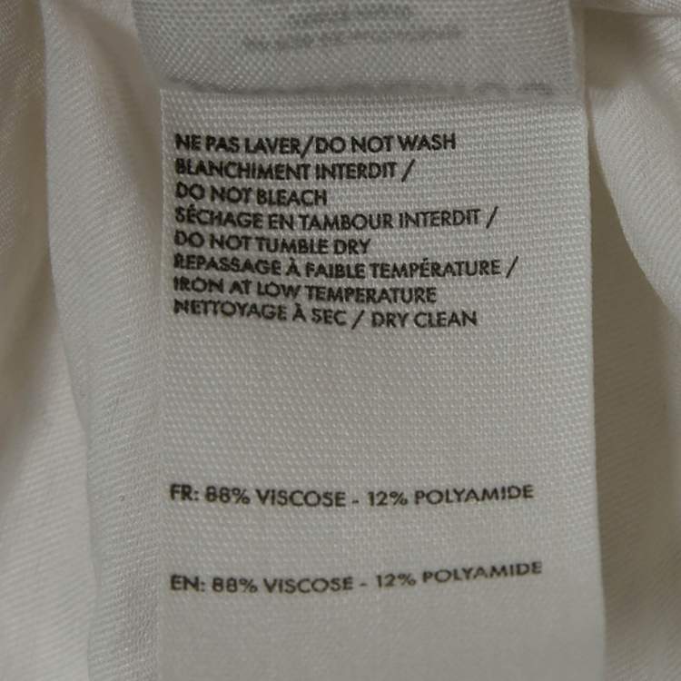 Pre Owned Jacquemus White Viscose Tie-Up Detail Le Raphia Blouse XS