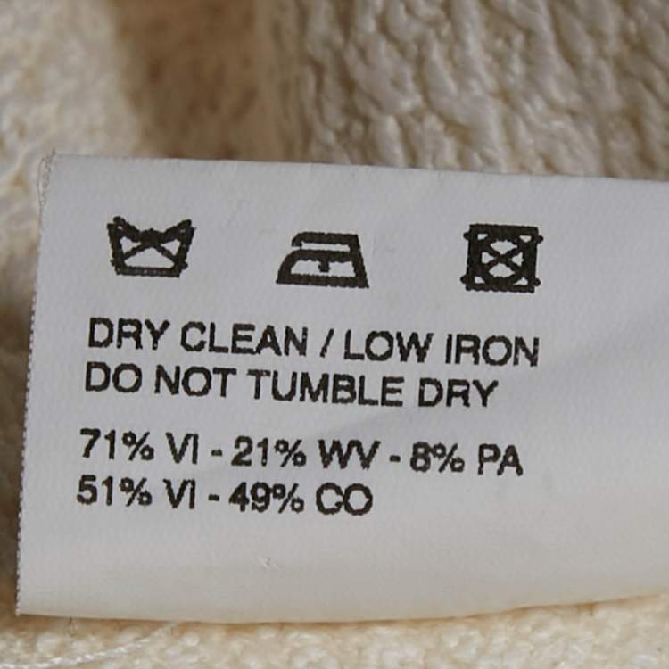 Pre Owned Jacquemus Off-White Wool Blend Adjustable Long La Collectionneuse Apron Dress M