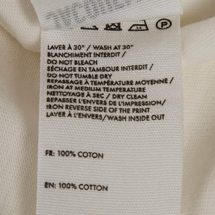 Pre Owned Jacquemus White Doddle Logo Print Jersey T-Shirt S