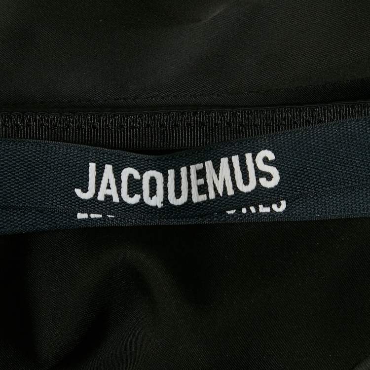 Pre Owned Jacquemus Black Satin Sleeveless Slip Dress S 