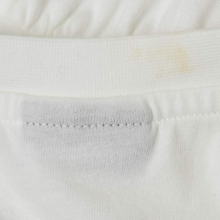 Pre Owned Jacquemus White Jersey Tie-Up Le Baci Crop Top S