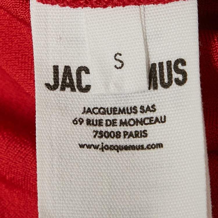 Pre Owned Jacquemus Red Jersey La Robe Bahia Mini Dress S