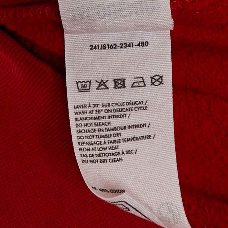 Pre Owned Jacquemus Red Cotton Gross Grain Hooded Sweatshirt S 