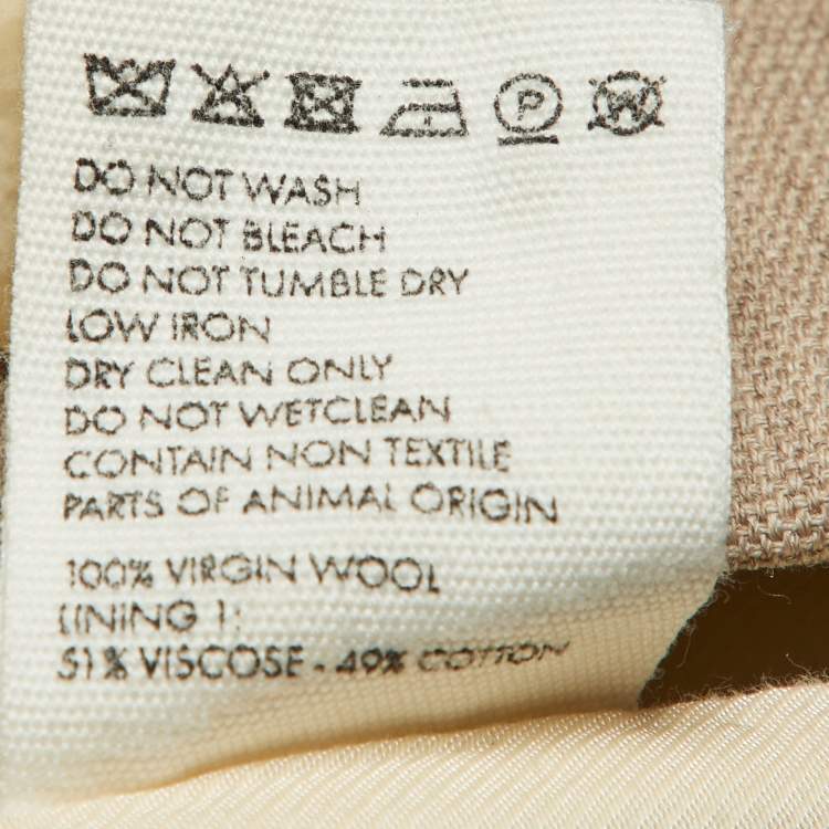 Pre Owned Jacquemus Beige Wool Mini Dress S