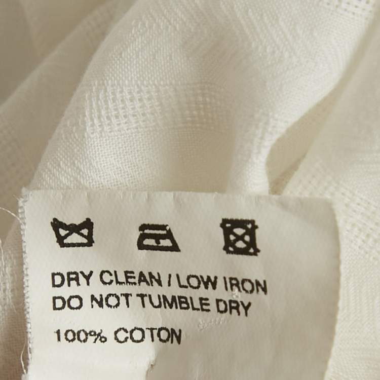 Pre Owned Jacquemus White Cotton Ruched Detail La Bomba Shirt M