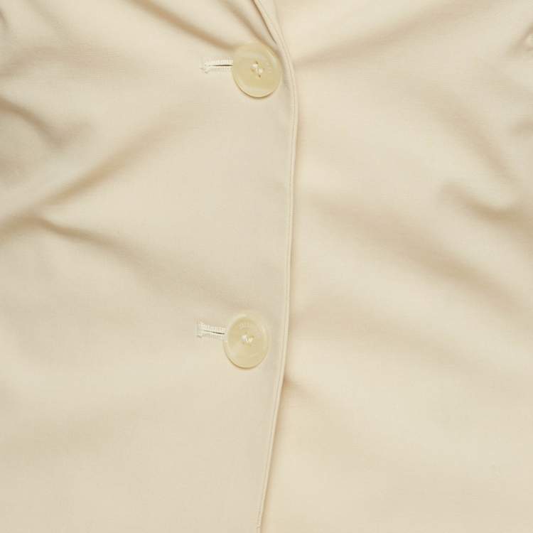Pre Owned Jacquemus Beige Wool Cut-Out Blazer S