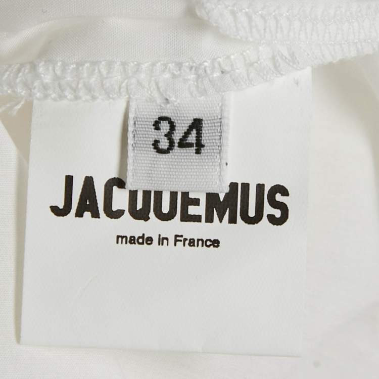 مملوكة مسبقًا Jacquemus White Cotton Les Santons De Provence Maman Maxi Dress S