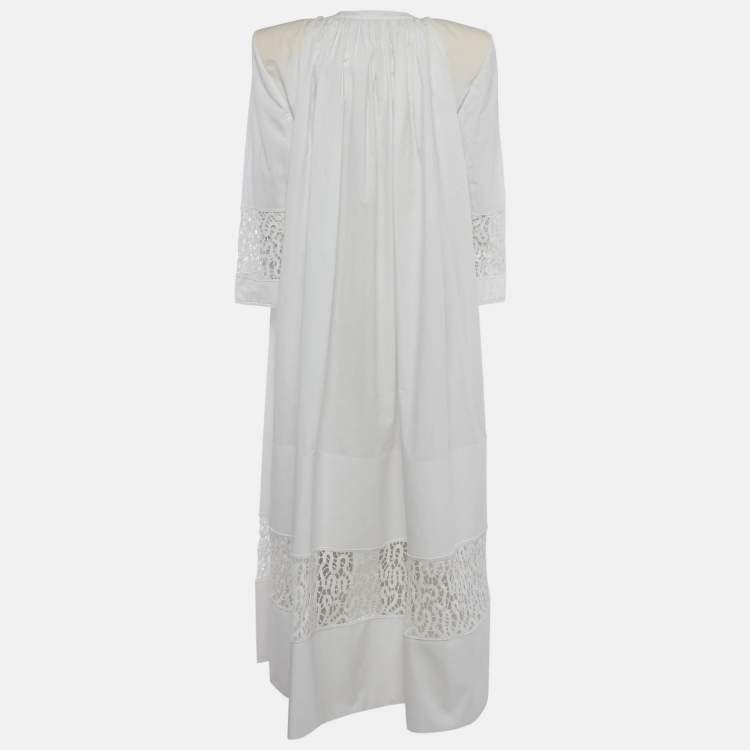 مملوكة مسبقًا Jacquemus White Cotton Les Santons De Provence Maman Maxi Dress S