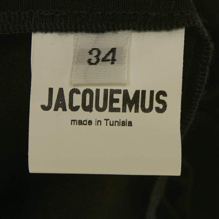 Pre Owned Jacquemus La Riviera Black Tie Detail Wrapped Crop Top S